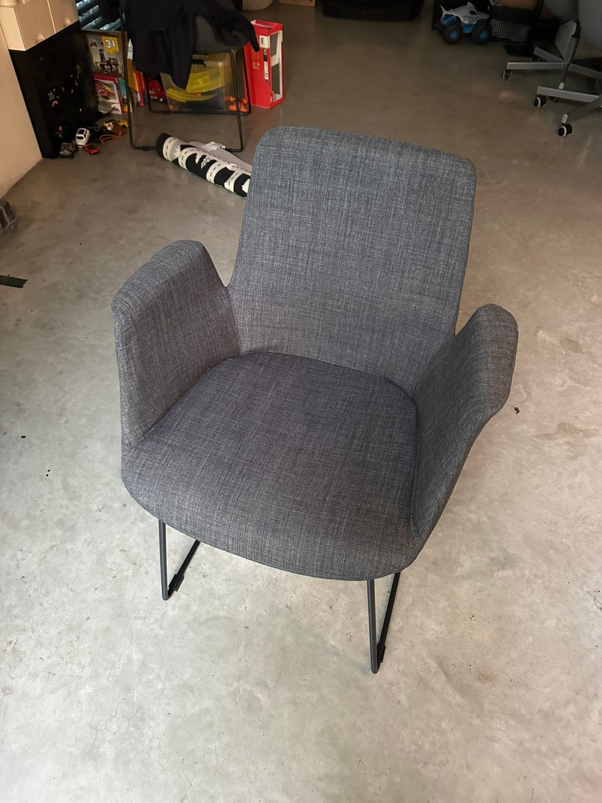 Grijze stoffen eetkamerstoelen, Ophalen, Gebruikt, Vijf, Zes of meer stoelen, Modern