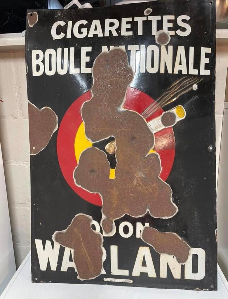 Boule nationale odon warland emaille gebombeerd 1926, Verzamelen, Ophalen of Verzenden, Zo goed als nieuw
