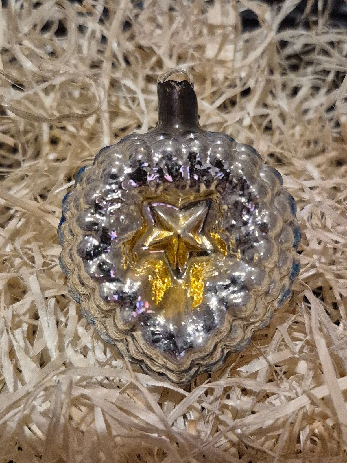 Ajeko antieke kerstbal, Ophalen of Verzenden, Gebruikt