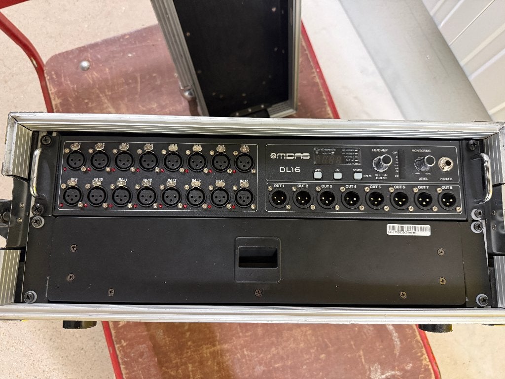 Midas DL16 – 16-Input / 8-Output Digitale Stagebox, Ophalen, Gebruikt, 10 tot 20 kanalen