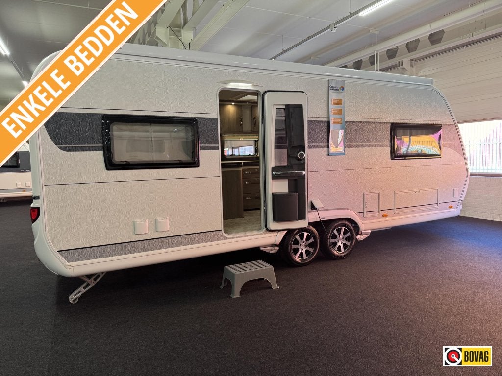 Hobby Prestige 620 CL 2023 MOVER + LUIFEL!, 2 aparte bedden, Rondzit, Hobby, Schokbreker