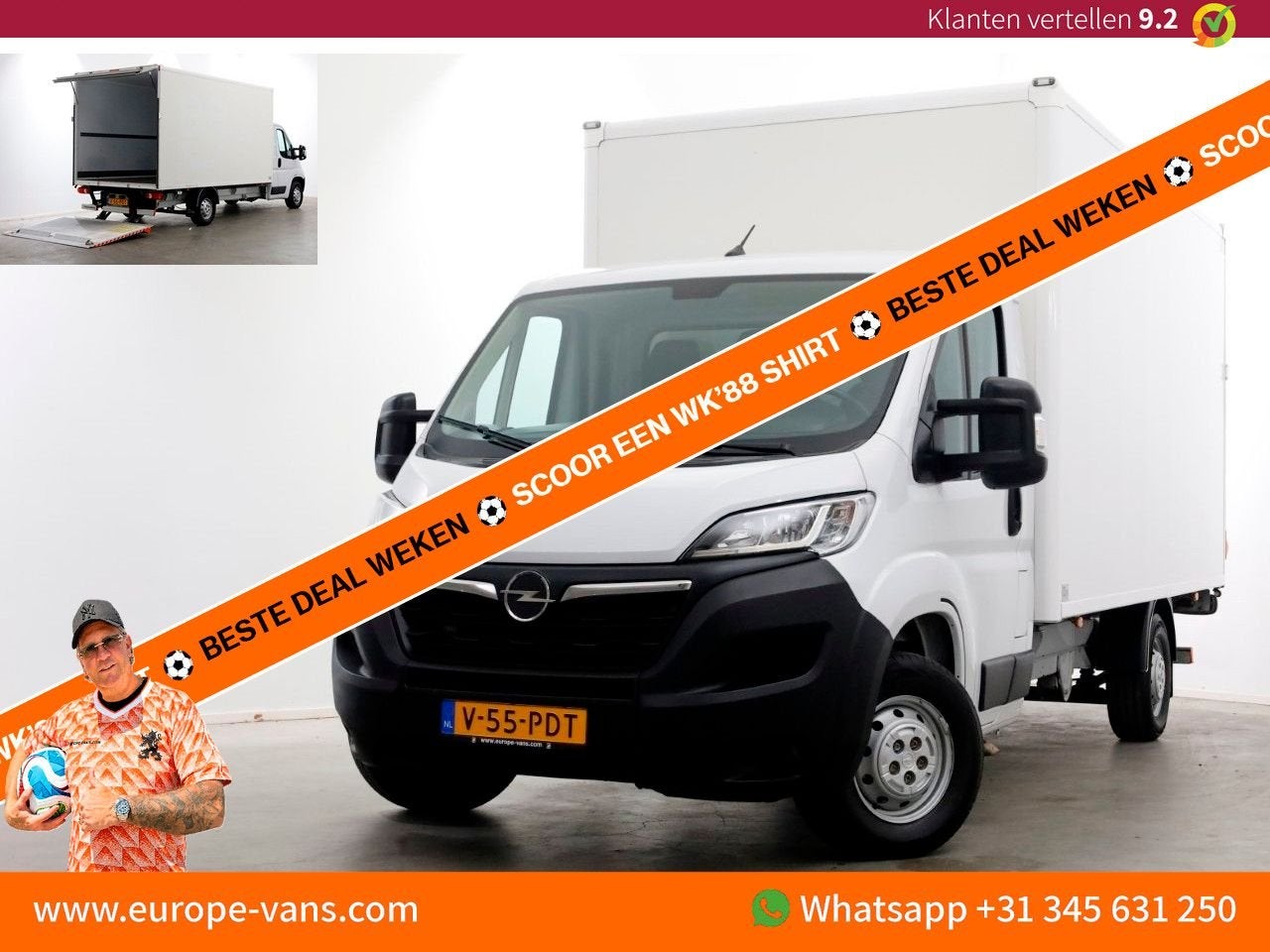 Opel Movano 2.2D 140pk Bakwagen met laadklep 1.060kg laadver, Auto's, Wit, Bedrijf, Electronic Stability Program (ESP), Onderhoudsboekje