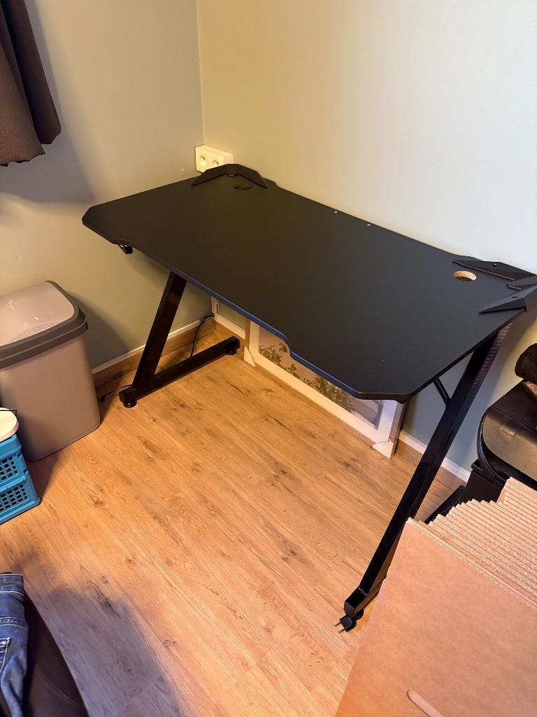 Gadgy Game Bureau Carbon - Gaming Bureau 110 CM Breed, Ophalen, Zwart, Gebruikt, 110 cm