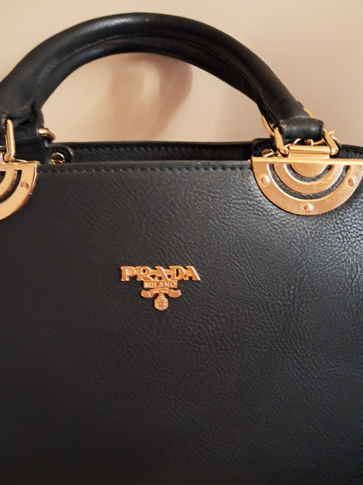 handtas zwart( prada) met bij horende ketting, Ophalen, Nieuw, Zwart, Handtas