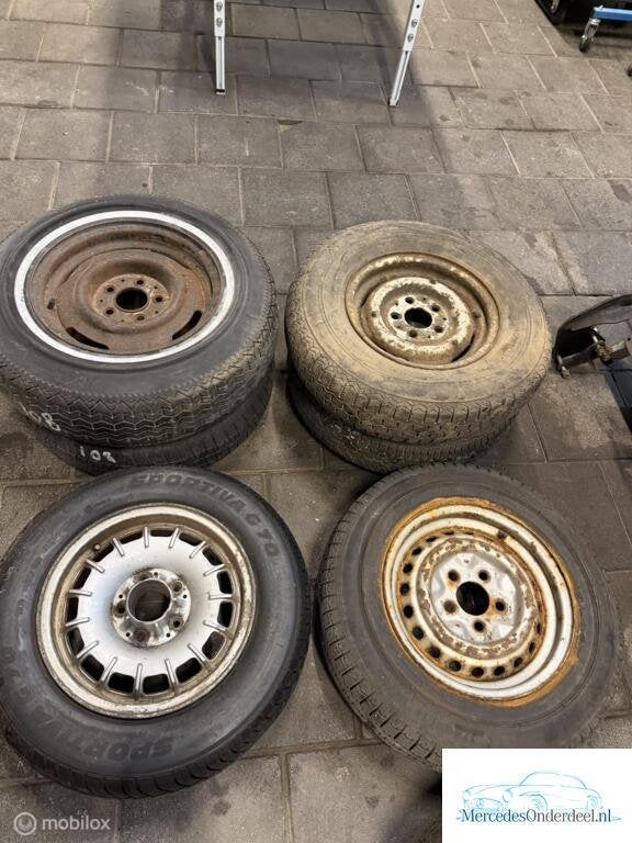 Partij W108 W110 W111 W114 W115 SL Kroonkurk oldtimer velgen, Auto-onderdelen, Banden en Velgen, Gebruikt, Velg(en), Ophalen of Verzenden