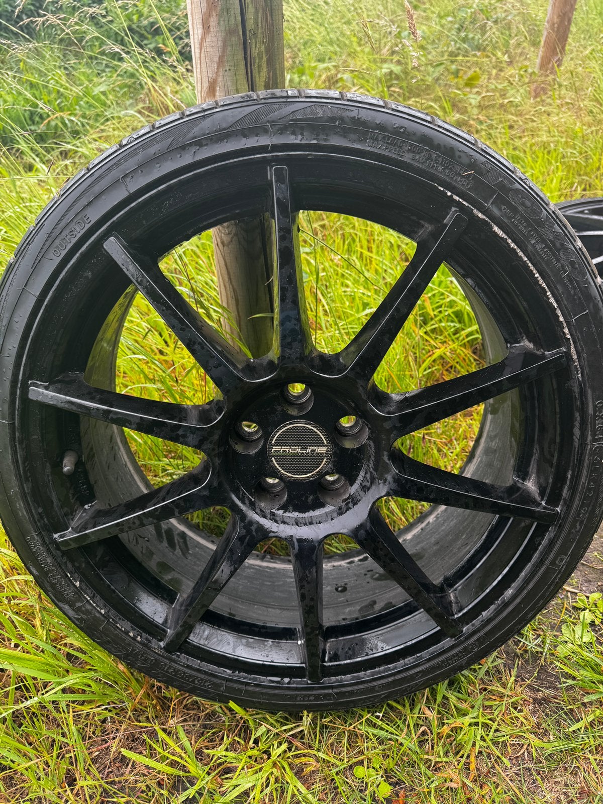 Proline velgen 18 inch + Toyo Tyres Proxes 215/35R18 84W, Auto-onderdelen, Banden en Velgen, Ophalen, 18 inch, Banden en Velgen