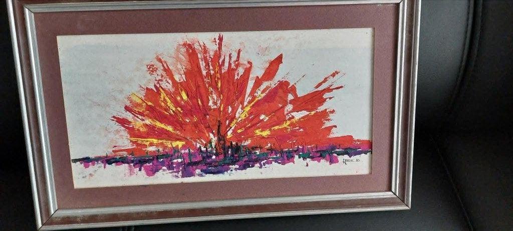 tableau abstrait signé, Antiquités & Art, Enlèvement ou Envoi