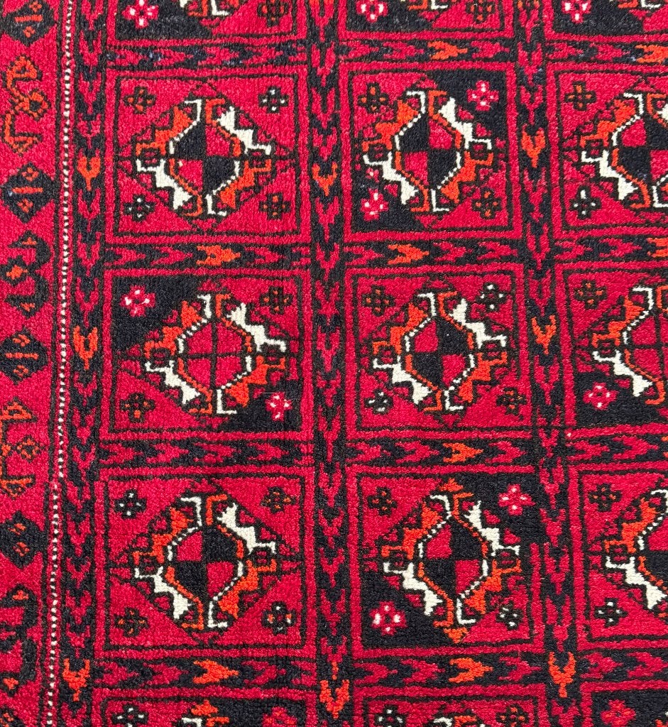 Tapis turkmène iranien ancien, Enlèvement, Utilisé, Rouge, Rectangulaire