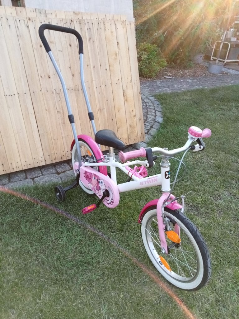 Kinderfiets, Fietsen en Brommers, Ophalen, Zijwieltjes, Velgrem, Minder dan 16 inch