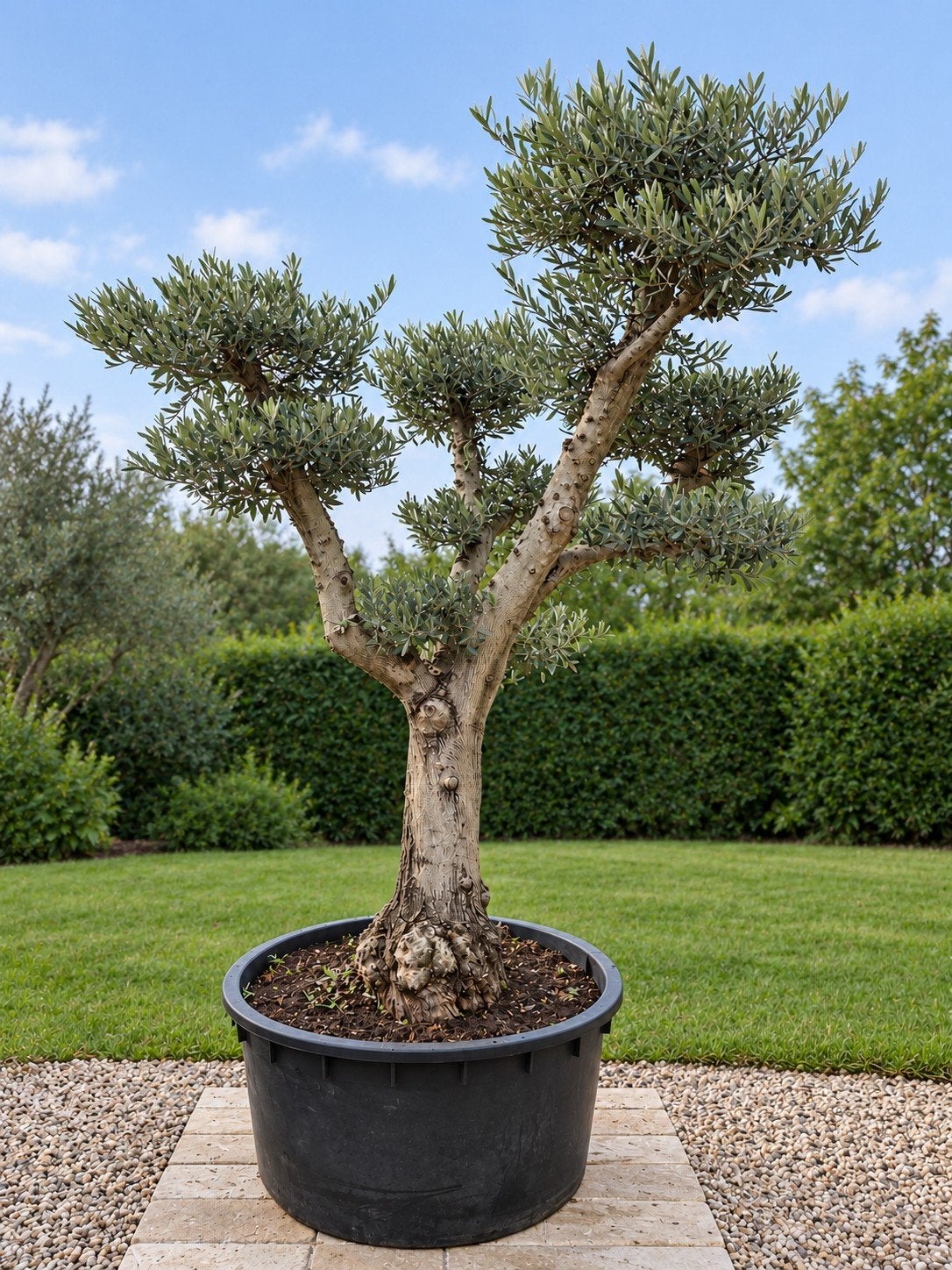 Olijfboom Olea Europaea ponpon, Ophalen, Olijfboom