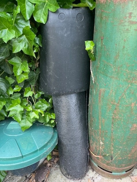 GRATIS halve rol roofing, Ophalen, Overige materialen, Gebruikt, Zwart