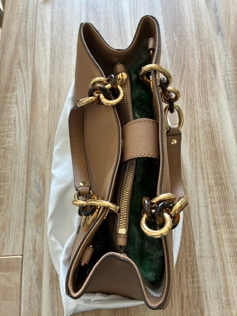Michael Kors lederen handtas, Ophalen of Verzenden, Zo goed als nieuw, Beige, Handtas