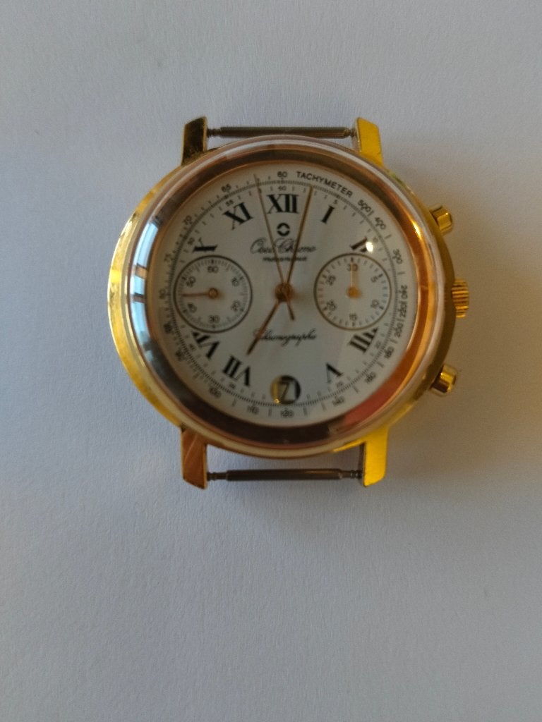 chronographe homme, Montre-bracelet, Enlèvement ou Envoi, Comme neuf, Or