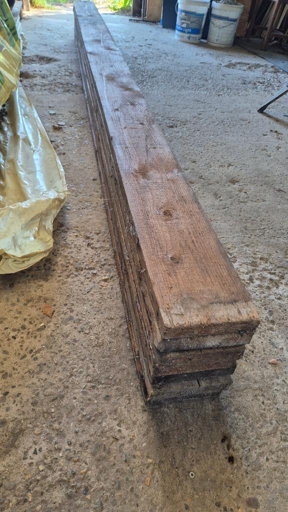 planken, Doe-het-zelf en Bouw, Hout en Planken, Ophalen, Gebruikt, 25 tot 50 mm, Grenen