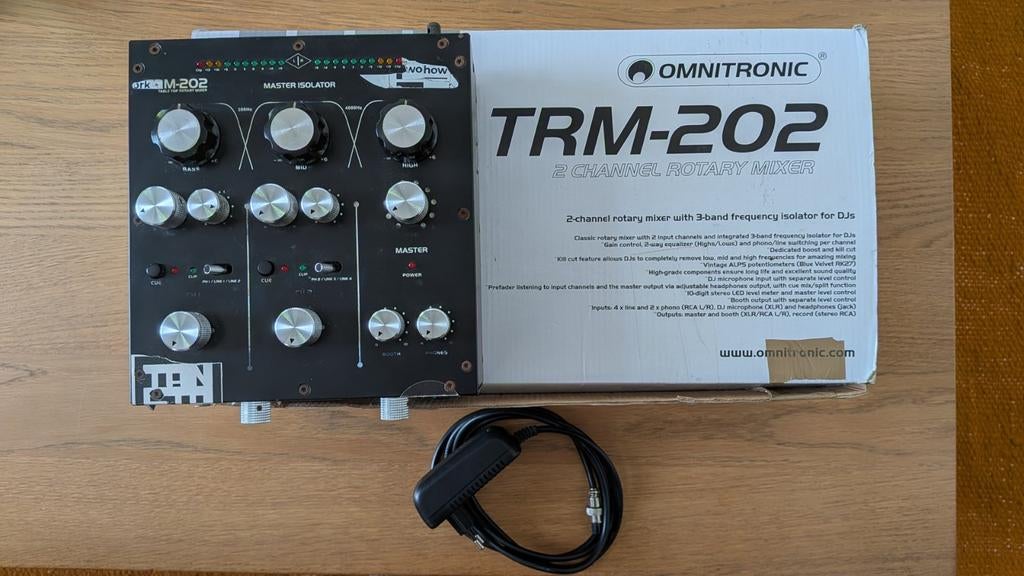Omnitronic TRM-202 MK2 - Table de mixage DJ rotative à 2 can, Musique & Instruments, Tables de mixage, Enlèvement ou Envoi
