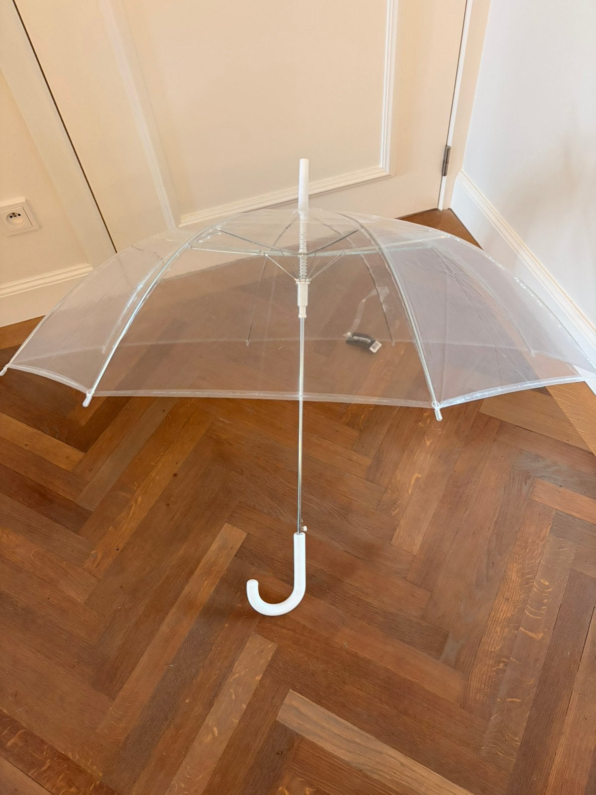 Parapluies blancs translucides à vendre - voor op trouw vb, Enlèvement, Transparant, Neuf, Blanc