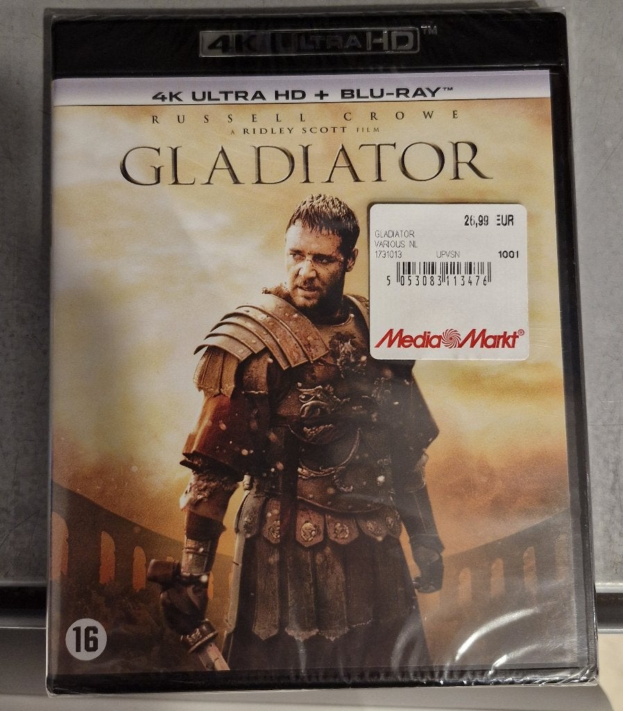 Nieuwe 4K Blu-ray „Gladiator”, Cd's en Dvd's, Blu-ray, Verzenden, 4K Ultra HD Blu-ray, Frans, Nieuw in verpakking