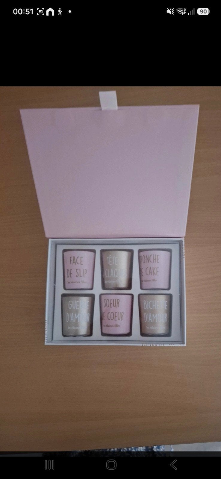 coffret de bougies mot doux, Neuf, Enlèvement ou Envoi, Autres marques, Rose