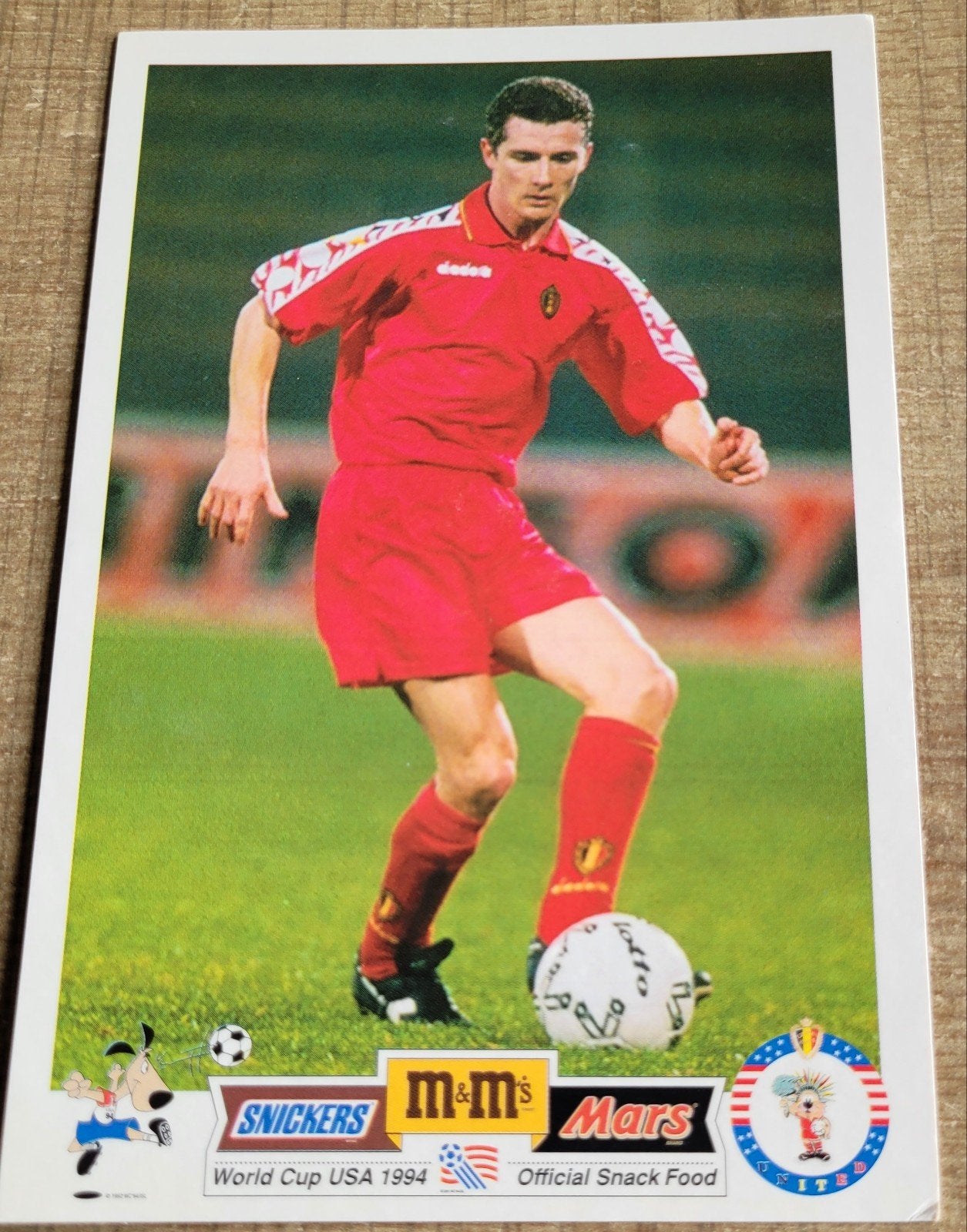 Postkaart World Cup USA 1994: Danny Boffin, Collections, Enlèvement ou Envoi, Utilisé, Affiche, Image ou Autocollant