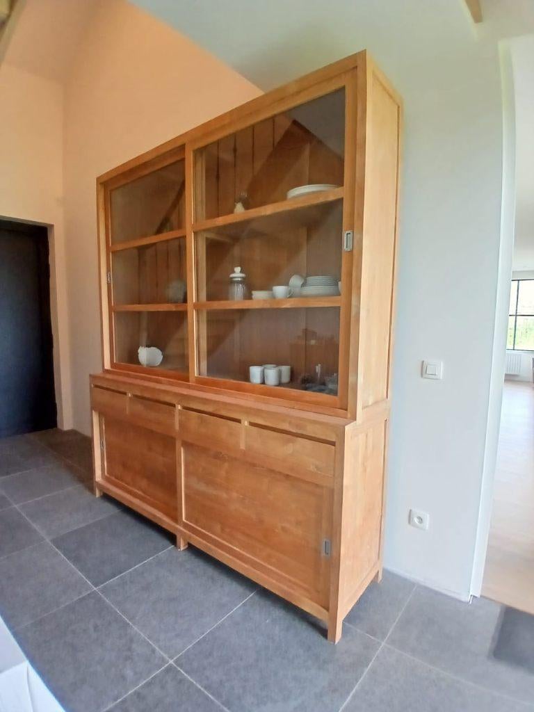 Teak vitrinekast, Enlèvement, Comme neuf, Teck, Avec tiroir(s)