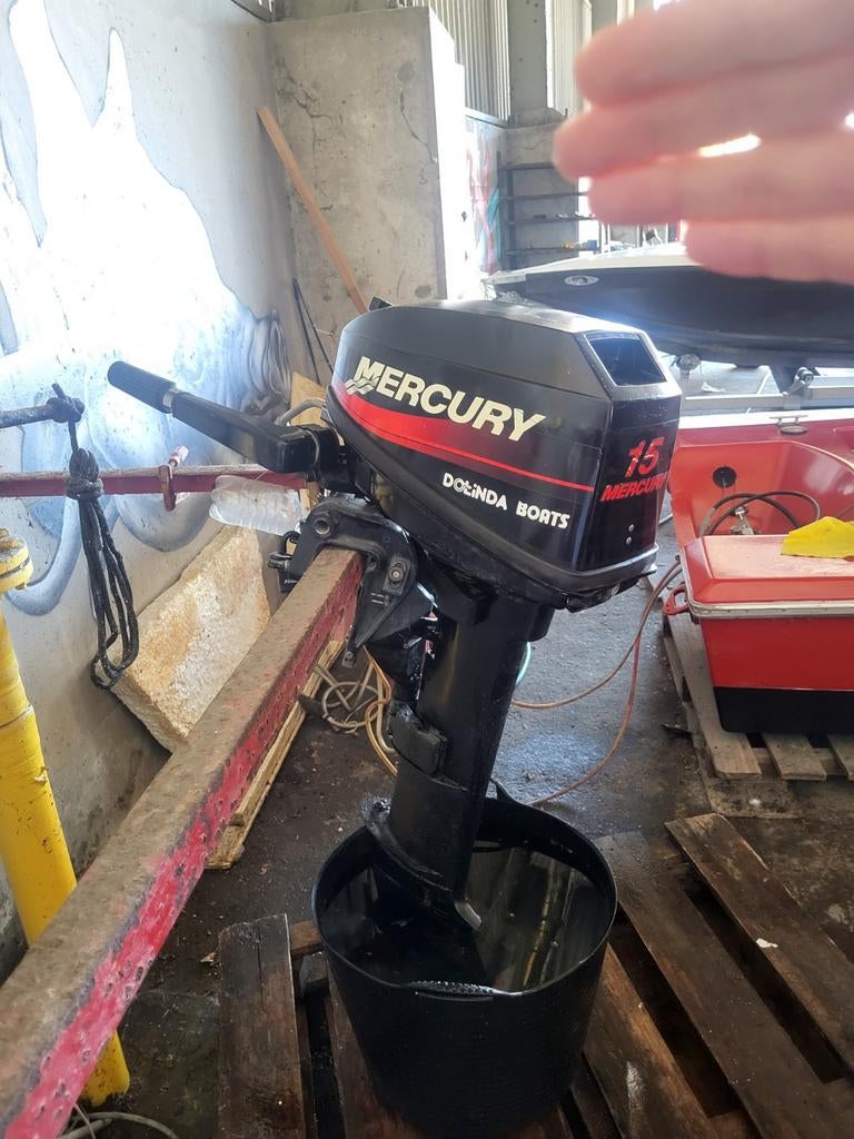 Mercury 15 PK 2-takt buitenboordmotor – Langstaart, Watersport en Boten, Ophalen, Buitenboordmotor