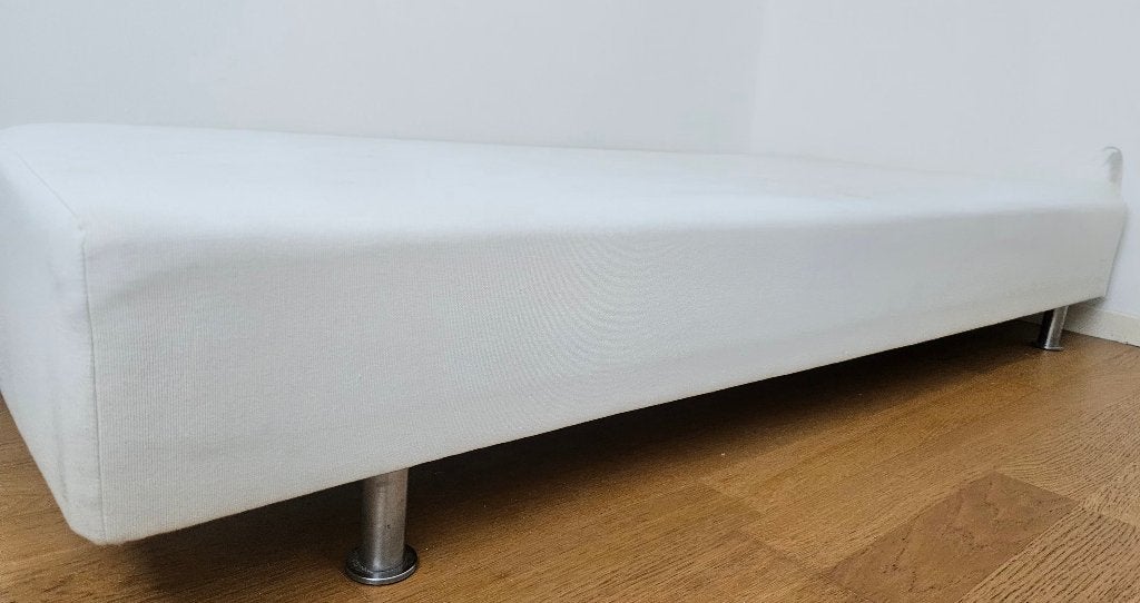 Lattenbodem, inclusief poten, wit, 90x200 cm, Ophalen, 90 cm, Eenpersoons, Zo goed als nieuw