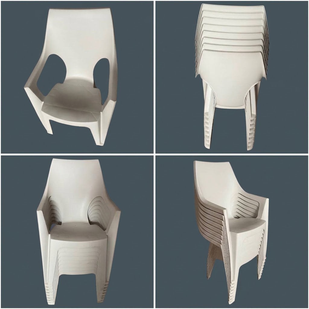 Allibert kunststof tafelstoelen-set van 8, Tuin en Terras, Ophalen, Zo goed als nieuw, Kunststof