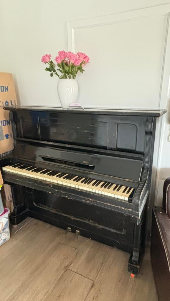 Piano te renoveren, Musique & Instruments, Pianos, Utilisé, Piano, Noir, Enlèvement