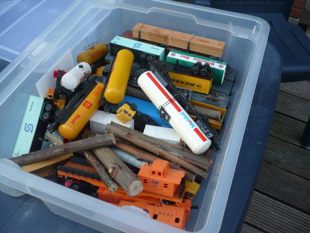 treinen, Hobby en Vrije tijd, Modeltreinen | Overige schalen, Gebruikt, Gelijkstroom of Wisselstroom, Wagon, Ophalen