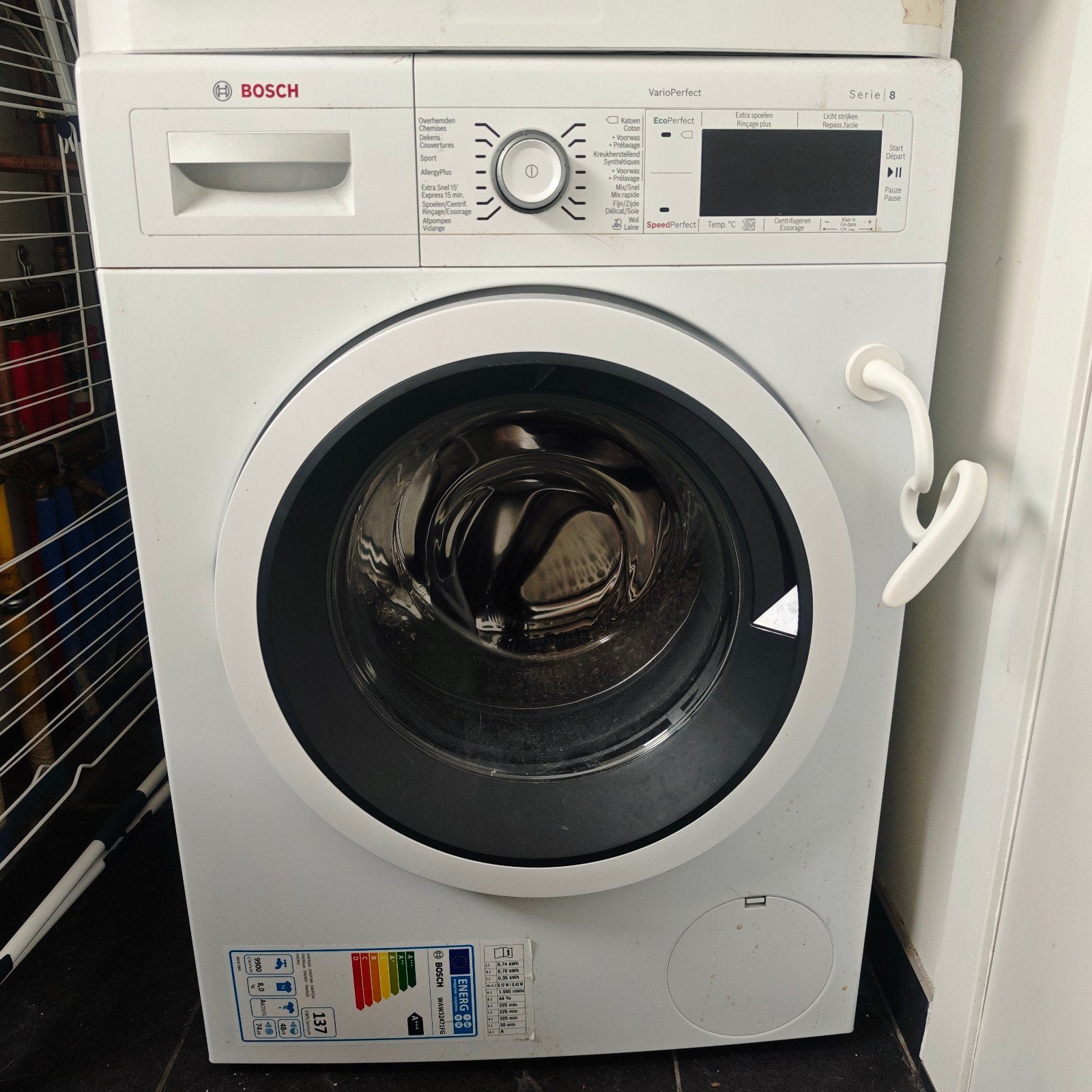 Bosch wasmachine, Elektronische apparatuur, Wasmachines, Ophalen, Gebruikt, 8 tot 10 kg, Voorlader