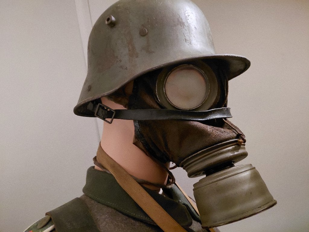 DUITSLAND GASMASKER WO1, Verzamelen, Ophalen of Verzenden, Landmacht, Overige typen