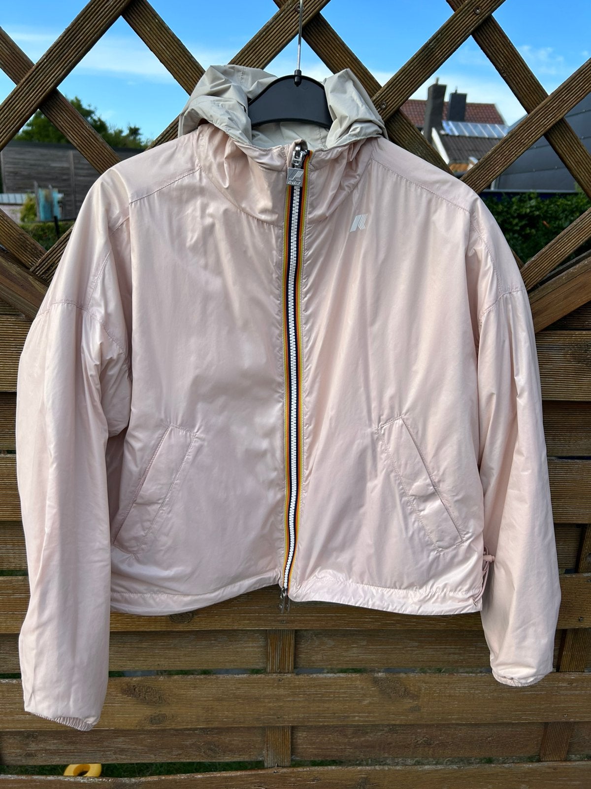 Veste kway réversible, Enlèvement ou Envoi, Comme neuf, Taille 38/40 (M), Rose