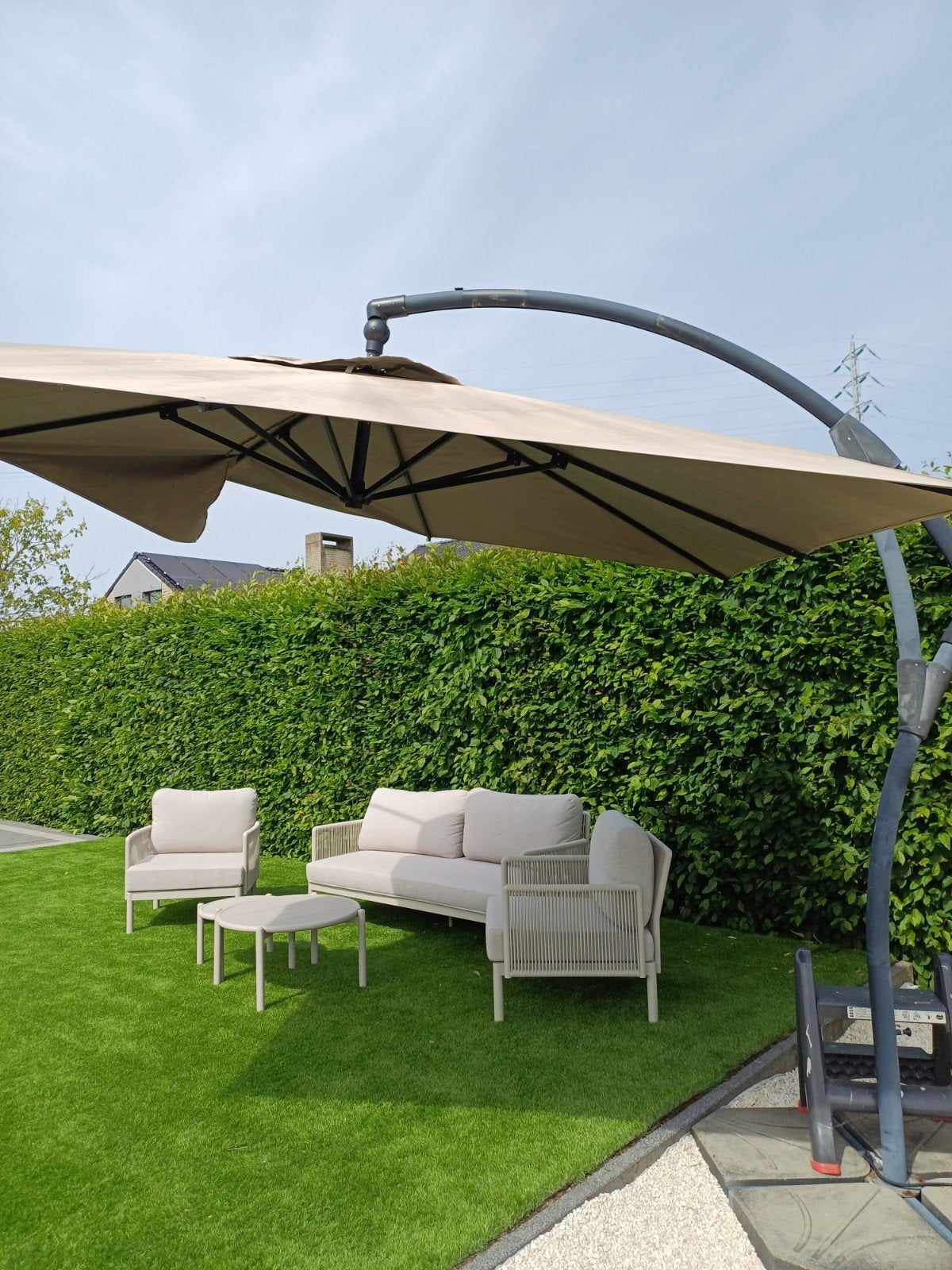 Madison zweefparasol, Ophalen, Zweefparasol