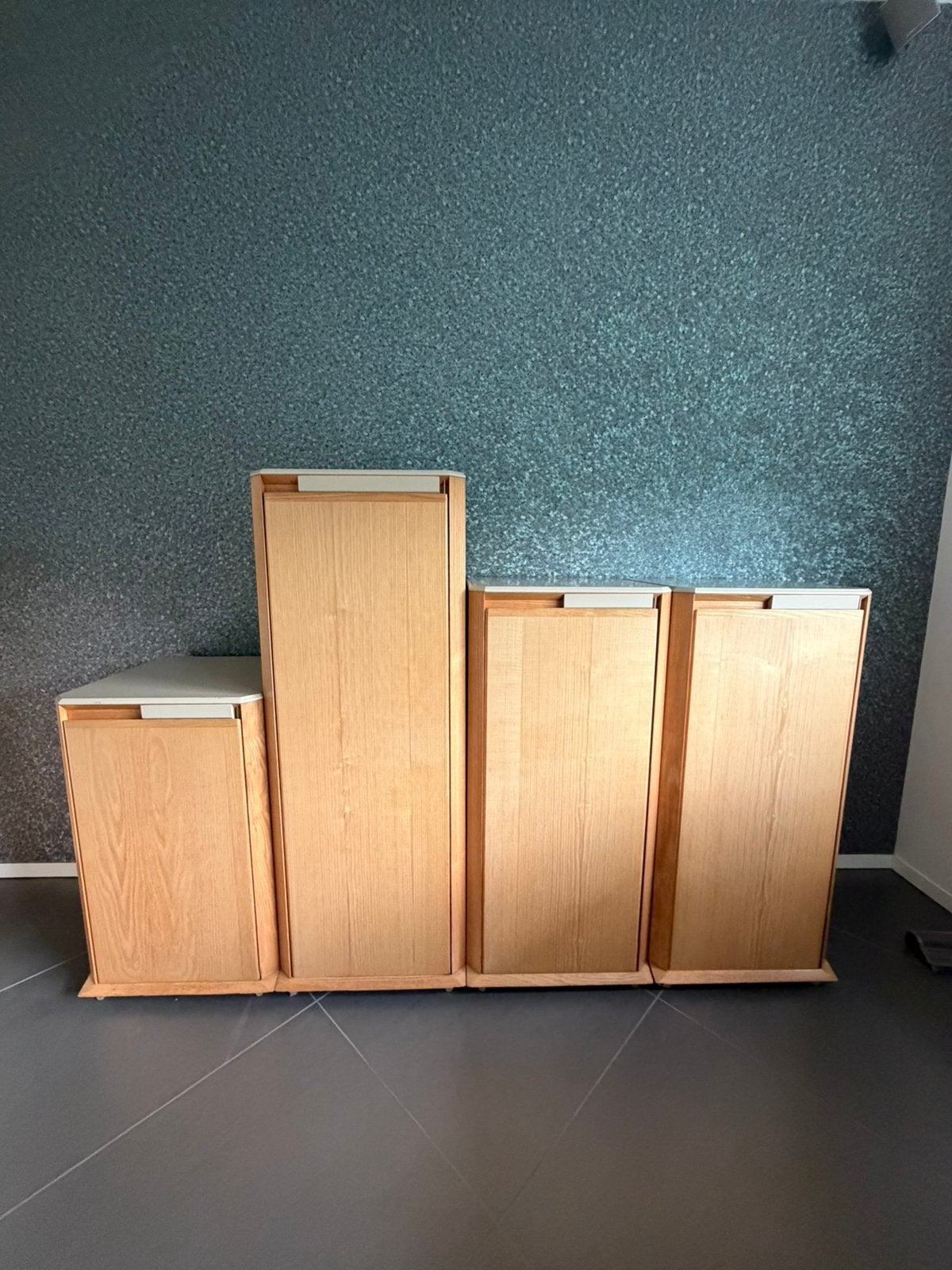 Tijdloze vintage volhouten design kasten, Ophalen, Gebruikt