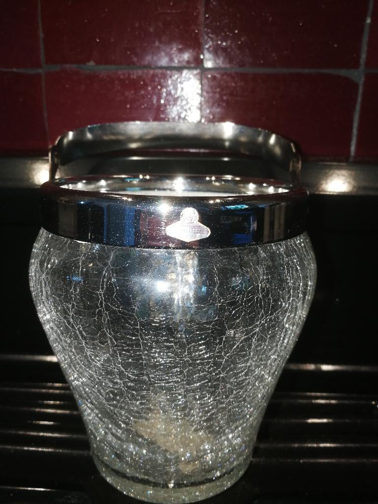 Ijsemmer in kristal, Rhodium Demeyere, Antiek en Kunst, Ophalen