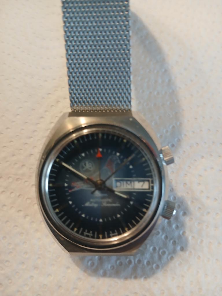zeldzaam STB horloge met afbeelding van een duif, Handtassen en Accessoires, Horloges | Antiek, Ophalen of Verzenden, Polshorloge