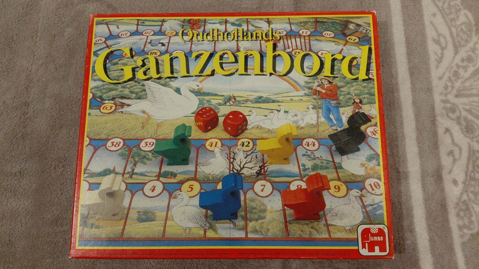Ganzenbord spel, Ophalen