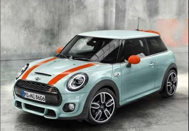 Sticker set motorkap striping Solaris oranje  MINI F55 F56, Auto-onderdelen, Ophalen, -, -, Nieuw