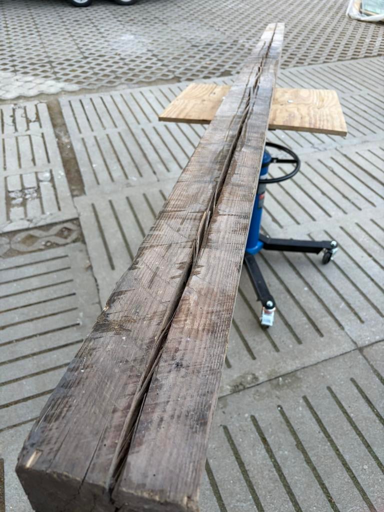 Poutre rustique de 350 cm de long, Enlèvement, Utilisé