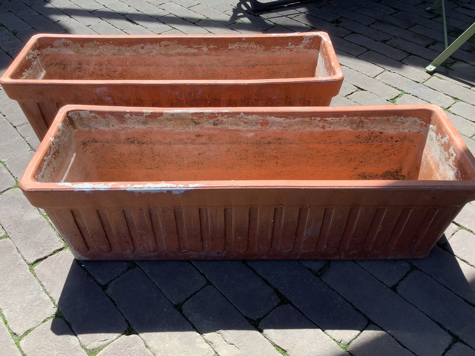 Bloembakken terracotta 3 stuks, Ophalen, Gebruikt