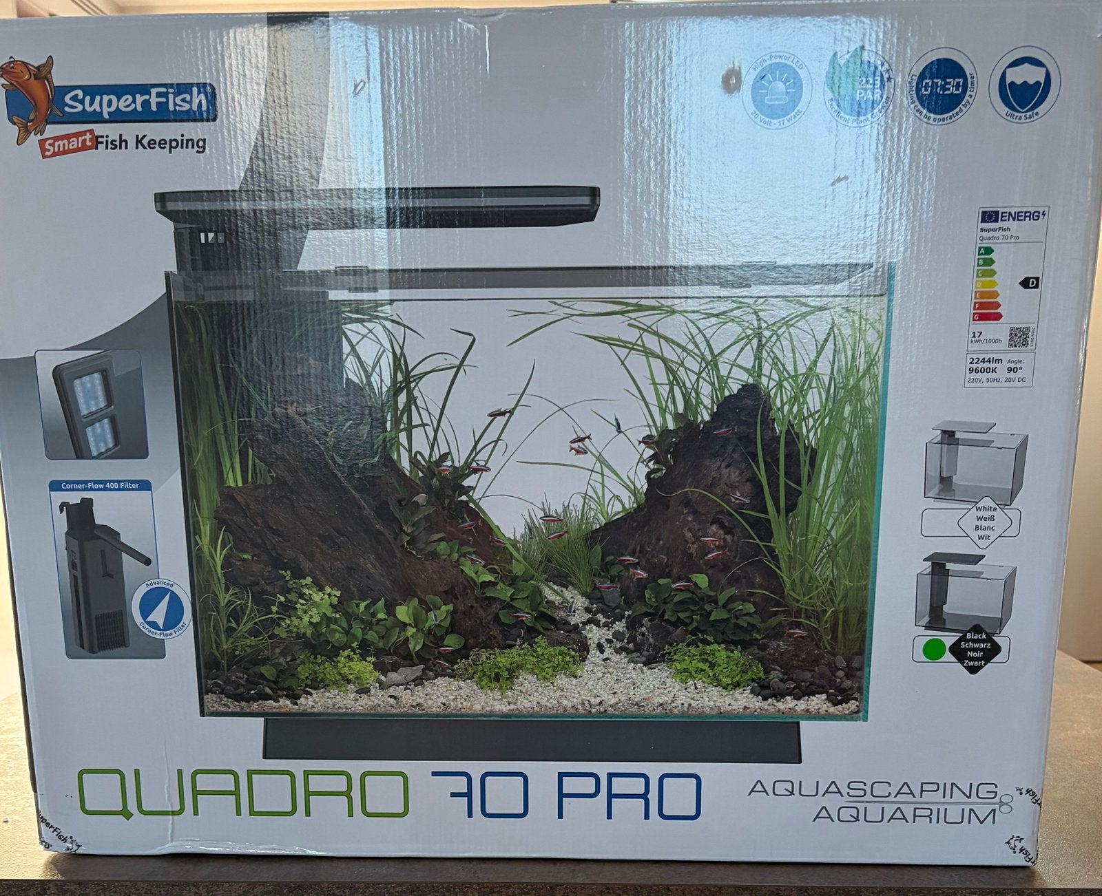 SuperFish Quadro 70 Pro, Dieren en Toebehoren, Vissen | Aquaria en Toebehoren, Ophalen, Pomp, Zo goed als nieuw, Superfish