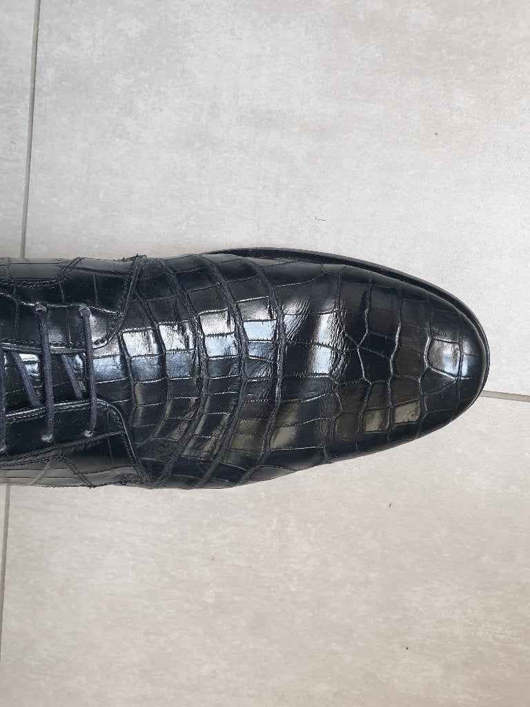 Chaussures en cuir de crocodile Dolce Gabbana., Vêtements | Hommes, Chaussures, Enlèvement ou Envoi, Comme neuf, Noir, Dolce gabbano