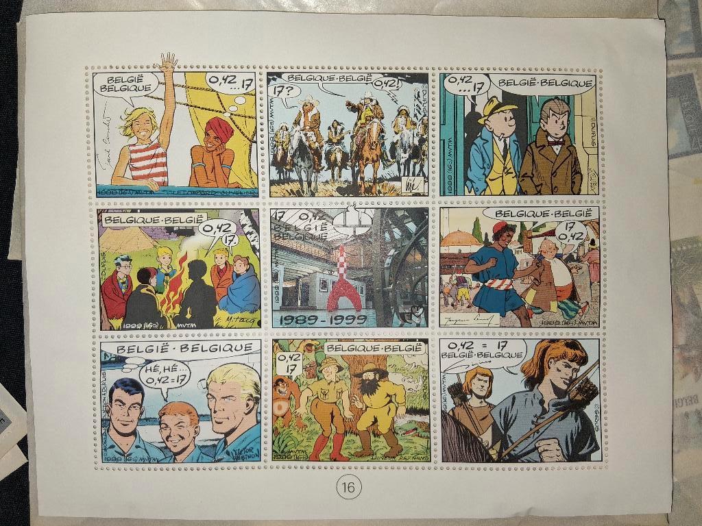 Brochure België 1999 - Phila-BD - De helden van Spirou, Postzegels en Munten, Postzegels | Europa | België, Postfris, Frankeerzegel