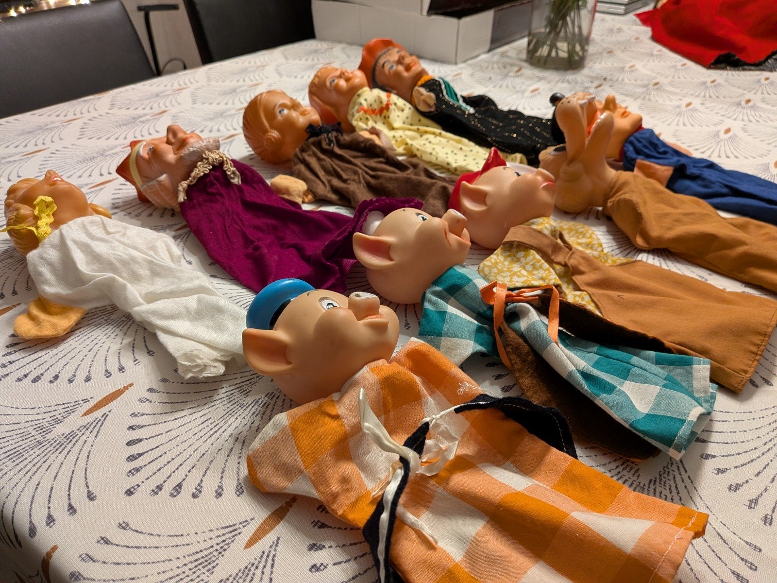 Poppenkast set 10 popjes, Ophalen of Verzenden, Zo goed als nieuw, Overige typen