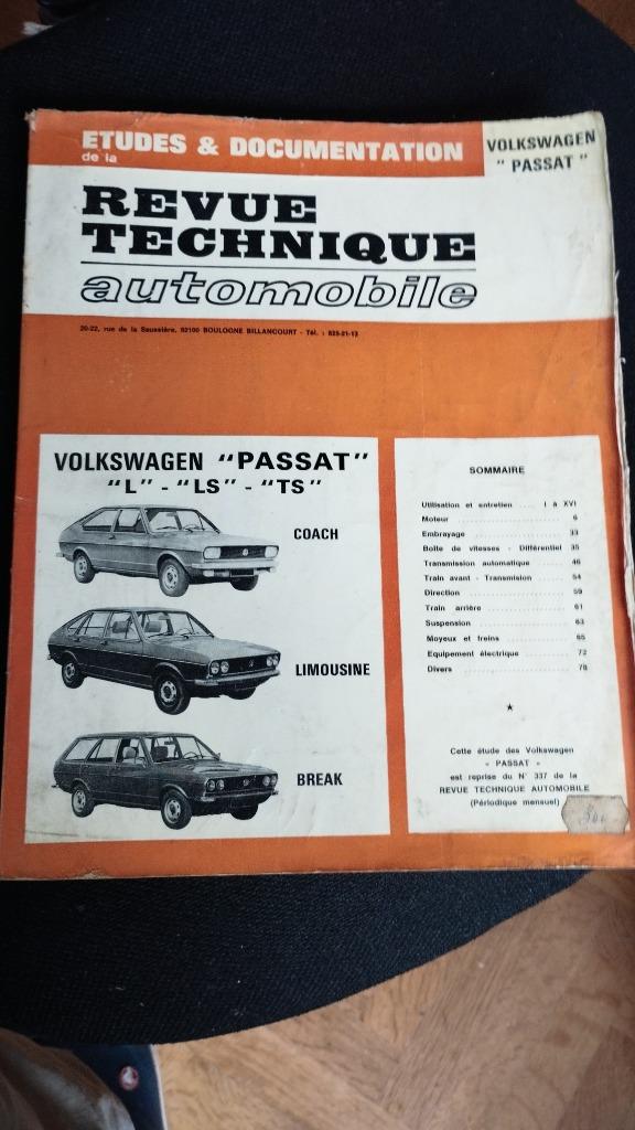 RTA Revue Technique Automobile VW PASSAT 1er modèle, Envoi