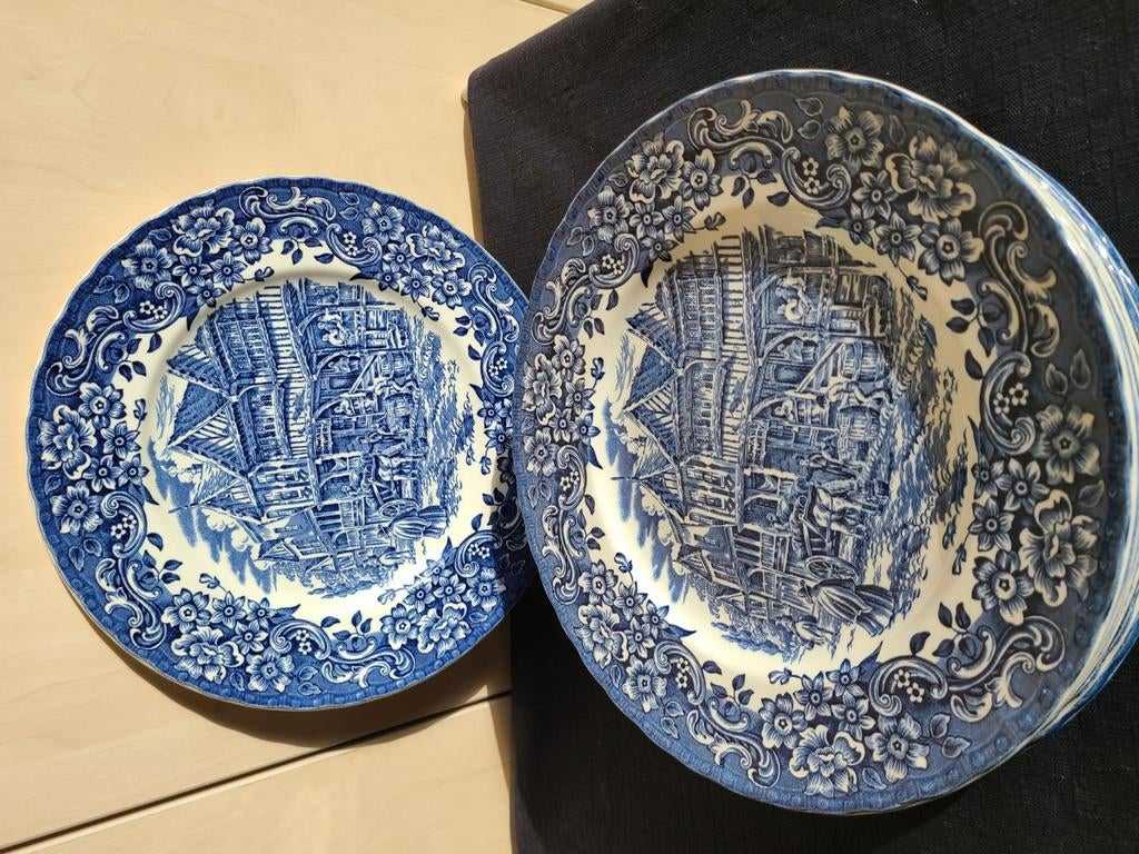 Set van 8 klassieke  dinerborden Royal Tudor Ware., Ophalen