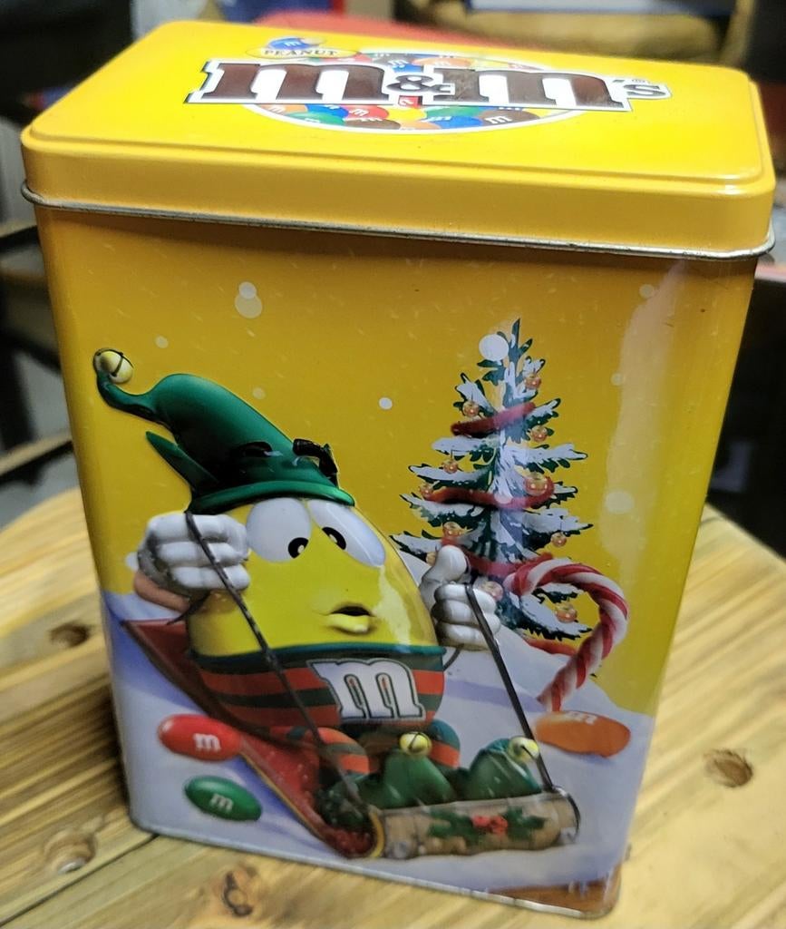 M&M vintage blikken bewaardoos, Ophalen of Verzenden, Zo goed als nieuw