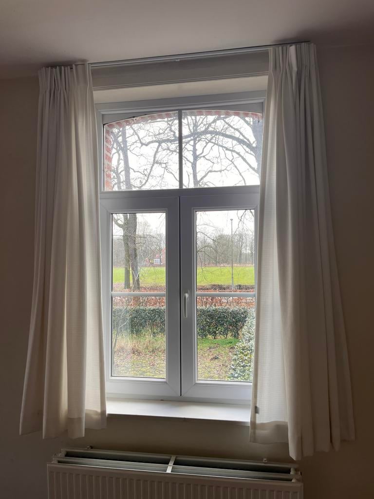 Gordijnen Heytens, Huis en Inrichting, Stoffering | Gordijnen en Lamellen, Ophalen, Zo goed als nieuw, Wit