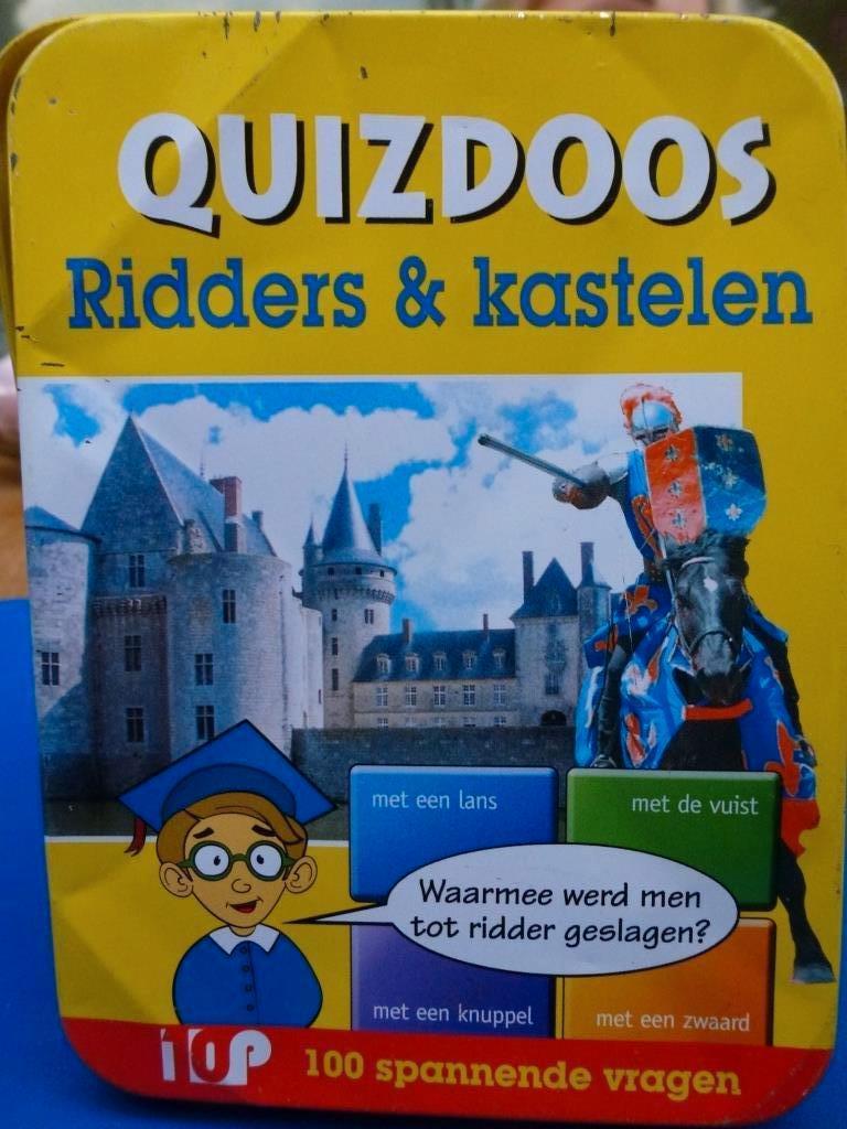 Quizdoos ridders & kastelen 100 spannende vragen, Enlèvement ou Envoi, Utilisé, Puzzles