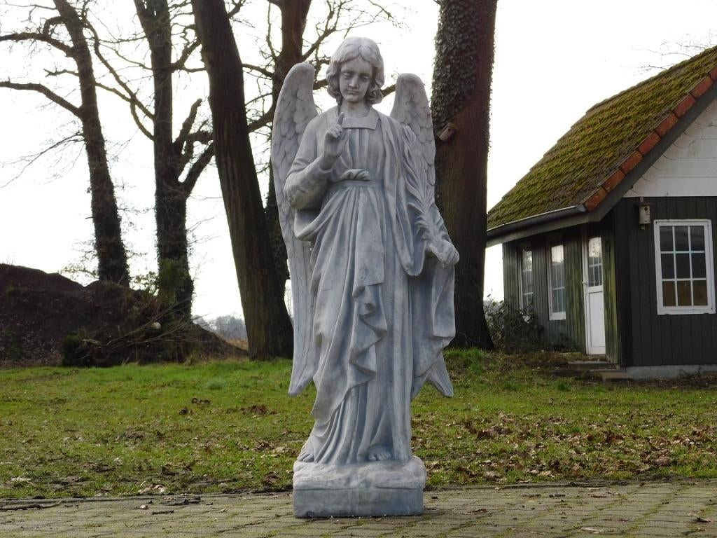 Beeld Engel XL - 108 cm - Steen, Tuin en Terras, Tuinbeelden, Engelenbeeld, Steen, Ophalen of Verzenden